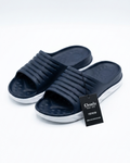 Chawla Signature Comfort Slides – Navy Blue & White